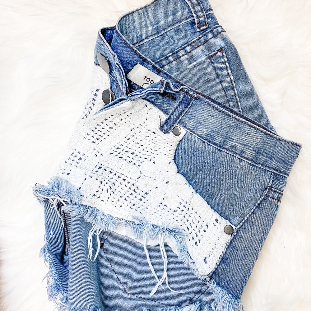 Jean Shorts with Macrame